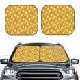 thumbnail image 2 of Fuzoiu Daisies Flowers Print Car Windshield Sunshade,Folding Front Windshield Sun Shade,for Most Car Sedan SUV Truck,Car Windshield Sunshade-Small, 2 of 6