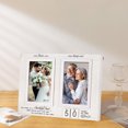 thumbnail image 5 of Gmogad Anniversary Photo Frame Wooden Display Stand - Holds Two 6x4 Pictures for Wedding Couple Valentine's Gift Home Decor Personalized Years Marker, 5 of 6
