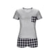 thumbnail image 5 of Blusa informal con cuello en V y manga corta para mujer, pantalones cortos de moda, pijama, tops y pantalones de poliéster., 5 of 6