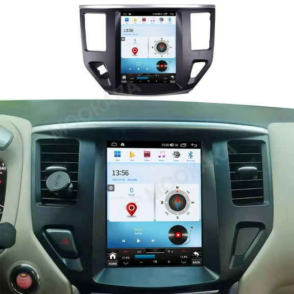 MOOKAKA 10.4 inch Carplay Screen/Radio/Multimedia Player for Nissan Pathfinder 2016-2020 Universal Car Navigation/GPS Upgrade Headunit Android Display 1080P Touch Screen Receiver Replace System