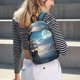 thumbnail image 5 of Disketp Moonlit Sea Sailboat Mochila de Lona Estampada, Mochila Escolar de Viaje Ligera para Estudiantes y Portátil-Medium, 5 of 5