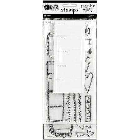 UPC: 0789541060130 | Dyan Reaveley s Dylusions Creative Dyary Stamp Set-Set 2