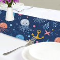 thumbnail image 4 of Yayeee Table Runner 70 inches Long Home Kitchen Dinning Party Decoration, Blue Jellyfish, 4 of 7