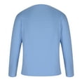 thumbnail image 5 of COSFO Blue Shirts for Men Long Sleeve V-Neck Casual Pullover Solid Tshirts Shirts for Men, 5 of 8