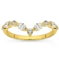 thumbnail image 4 of Pompeii .60Ct Diamond Guard Insert V Shape Marquise Wedding Ring 10k Gold Lab Grown, 4 of 6