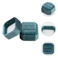thumbnail image 2 of Unique Bargains Velvet Ring Box for Wedding Double Jewelry Box Storage Ring Holder Box Peacock Green, 2 of 7