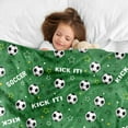 thumbnail image 3 of Soccer Blanket, Soccer Blanket for Boys and Girls, Super Soft Fleece Soccer Blankets for Baby, Boys, Girls, Teen and Adult, Soccer Blankets and Throws for Soccer Theme Party Soccer Gifts 30"X 40", 3 of 7