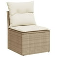 thumbnail image 3 of vidaXL Garden Sofa Set Cream Beige, 3 of 6