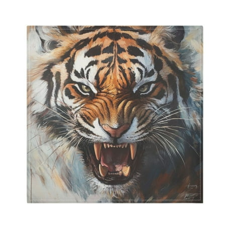 

Napkin Satin Napkin 20*20Inchx1 Kitchen Towel Dinner Plate Towel Decorative Towel Napkin Tea Towel Suitable For Kitchen Table Big-mouthed Tiger