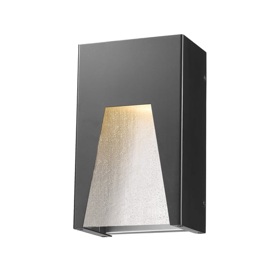 561S-BK-SL-SDY-LED-Z-Lite-Millenial - 12W 1 LED Outdoor Wall Mount in Transitional Style - 6 Inches Wide by 10 Inches High-Black Silver Finish-Clear