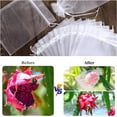 thumbnail image 4 of HRX Package 100pcs Organza Bags, 6"x 9" Christmas Gift Drawstring Bags  Large Mesh Jewelry Pouches White, 4 of 10