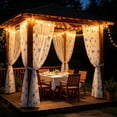 thumbnail image 5 of Floral Print Outdoor Sheer Curtain 39.37x78.74 Inch Rod Pocket Light Filtering Patio Privacy Curtain Panel For Backyard Garden Gazebo, 5 of 6