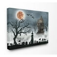 thumbnail image 2 of Stupell IndustriesHalloween Witch Silhouette in Full Moon Haunted House SceneCanvas Wall Art by Grace Popp, 2 of 6