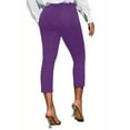 thumbnail image 4 of Dxzfnsa Soft Capri Leggings with Pockets for Women Tummy Control Capri Pants High Waisted Yoga Pants Women S-2XL, 4 of 5