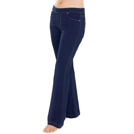 Womens Plus Fleece-Lined Stretch BootCut Jeans 1X - Walmart.com