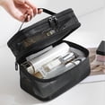thumbnail image 4 of Clear Travel Toiletry Bag Multifunctional Hair Brush Bag Organiser for Lipsticks Eyeshdow, 4 of 5