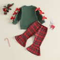 thumbnail image 6 of KEXE Little Girls Letter Sweatshirt With Bows Flare‑Leg Pants, 6 of 8