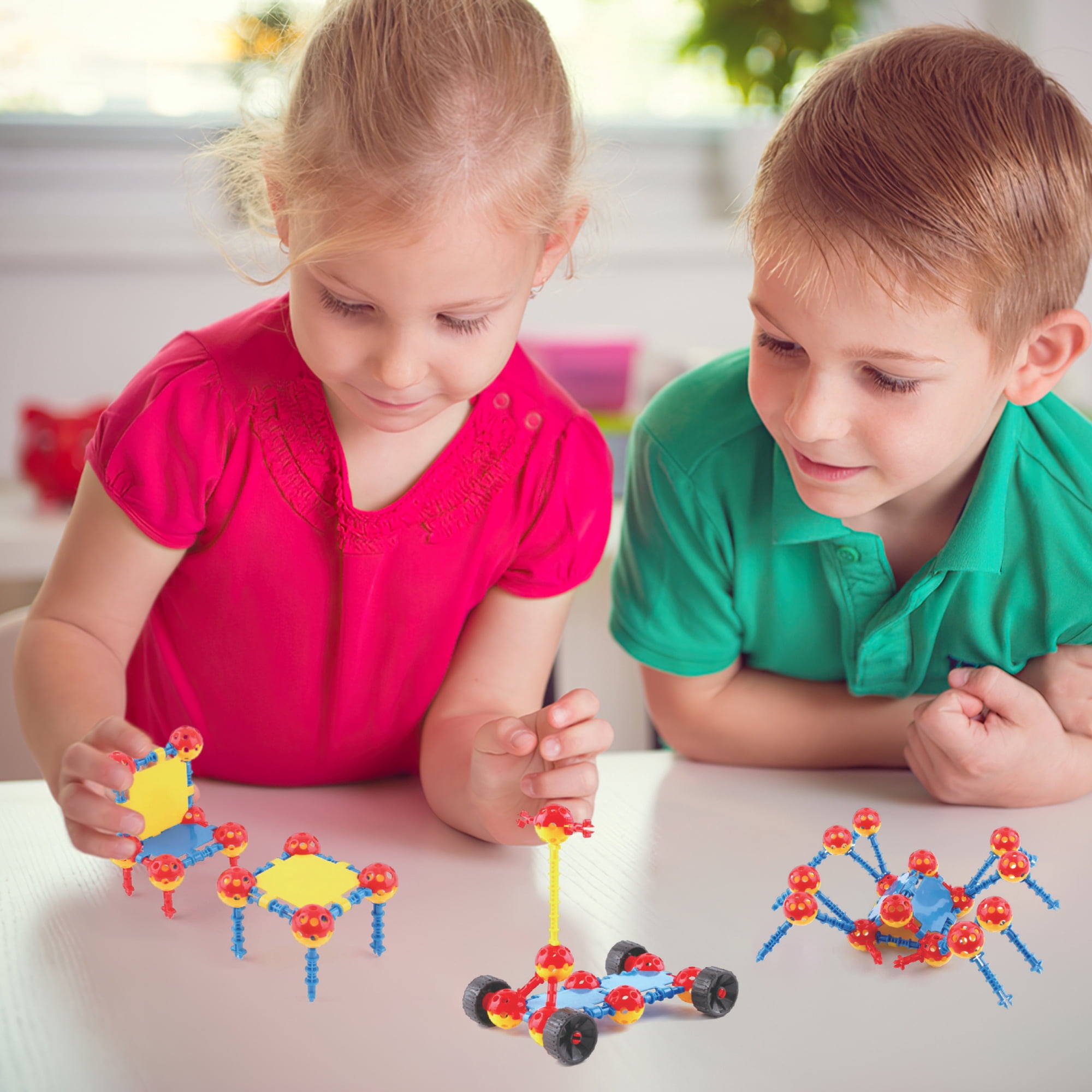 STEM Building Toys, 300 Piece Stem Learning Toy Kits for Kids Creative & Educational Building Blocks for Boys & Girls Ages 3+