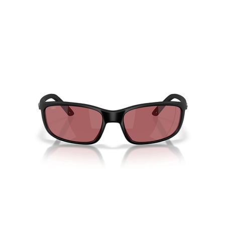 Costa Del Mar Sunglasses For Men Brine II Mens Polarized Sunglasses - Fishing, Boating & Beach UV Protection - Size 59 - Matte Black/Rose 580G