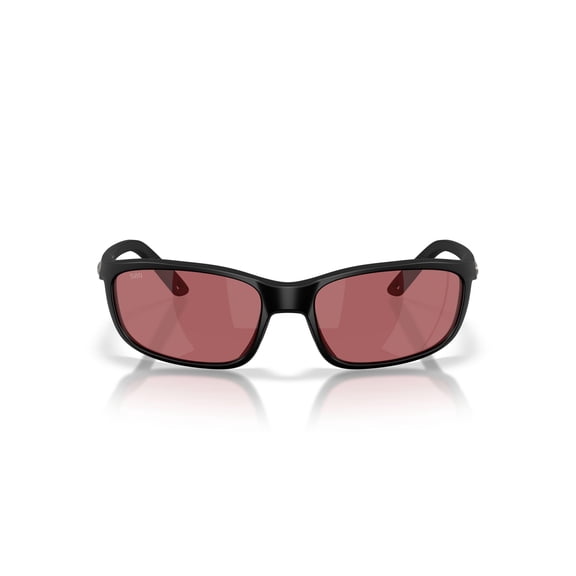 Costa Del Mar Sunglasses For Men Brine II Mens Polarized Sunglasses - Fishing, Boating & Beach UV Protection - Size 59 - Matte Black/Rose 580G