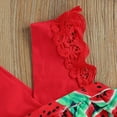 thumbnail image 7 of Baby Girl Summer Clothes Watermelon Print Romper Dress with Headband, 7 of 7