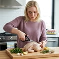 thumbnail image 6 of 14 Piece Kitchen Knife Set with Block and Built-in Sharpener, Stainless Steel Blades, Dishwasher Safe, Ergonomic Handle, Black, 6 of 7