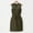 *Green, variant on ClodeEU Women's Sleeveless V Neck Shirt Dress,Casual Button Down Mini Dress with Waist Drawstring Black,Women's Plus L