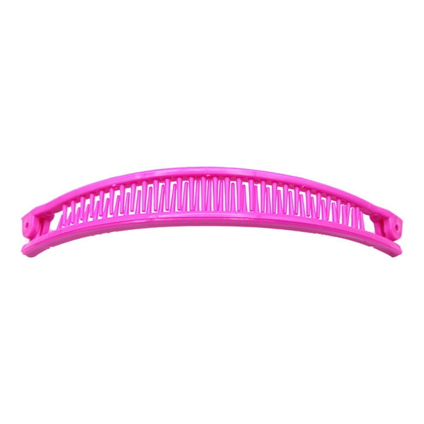 sweethay Pinzas para el pelo con estilo, carcasa de plástico, horquilla nupcial para boda, pasadores para niñas, pinzas de plátano ligeras Accesorio para el cabello Rosa roja