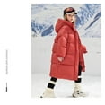 thumbnail image 4 of Girls Winter Coats Hooded Puffer Jackets Medium Length Down-Like Cotton Coats Snow Outwear Girls Jackets Winter Coat Girls Youth Girls Jacket 5-14y, 4 of 5