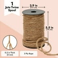 thumbnail image 4 of Bright Creations 100 Feet 5mm Thick Twisted Nautical Rope for Crafts and Gift Wrapping - Decorative Hemp Jute String Twine (Brown) - Jute Rope, 4 of 10