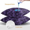 thumbnail image 6 of Outdoor Throw Pillows Covers 16x16inx2 Set Of 2 Waterproof Halloween Haunted House Grimace Decorative Zippered Cushion Covers for Patio Furniture, Horror Night Ghosts Purple Lumbar Pillowcases,, 6 of 8
