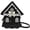 Black, variant on Hsqqdc Lolita House Shaped Shoulder Bag, Pearl Chain Adorable Handbag for Casual Daily Use
