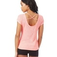 thumbnail image 3 of Aeropostale Womens Sheer Scoop-Back Knit Basic T-Shirt, Pink, Juniors, X-Large, 3 of 3