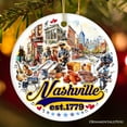 thumbnail image 2 of Rockin Nashville City Ceramic Art Ornament, Vintage Tennessee Souvenir and Christmas Decor, 2 of 8
