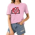 thumbnail image 2 of LYXSSBYX Plus Size Womens Shirts Clearance Women's Baseball Sport Printed T-Shirt with Round Neck and Short Sleeved Top, 2 of 4