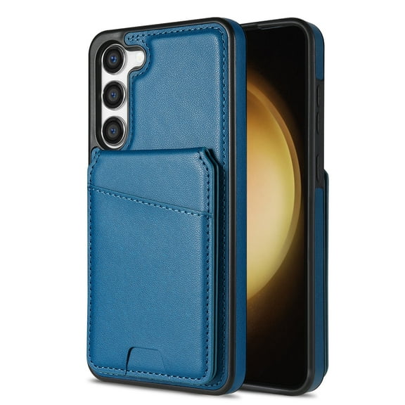 Compatible With Samsung Galaxy S22 Magnetic Detachable Wallet Case,PU Leather Back Flip Kickstand,[Compatible With Magsafe],With Card Slots,Shockproof Rugged Phone Case Cover,Blue