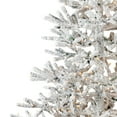 thumbnail image 5 of Northlight Pre-Lit Medium Flocked IPT Artificial Garden Christmas Tree - 7.5' - Warm White LED, 5 of 7