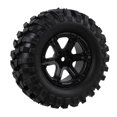 thumbnail image 5 of BQLZR Plastic 6-spoke Wheel Rim 96mm Rubber Tyre for RC 1:10 Rock Car Set of 4, 5 of 5