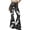 Black, variant on Leidass Women's Halloween Flare Leggings Black Cat Pumpkin Print High Waist Buttery Soft Bell Bottom Yoga Pants Black L
