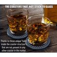 thumbnail image 3 of ENKORE Ensemble de 6 Verres avec Support, Gris - Antiadhésif avec Base en Silicone Rigiée, Prise Stable pour Table pour Rester en Place, Plateau Profond pour Attraper les Gouttes et les Éclaboussures, Assez Grand pour Verres Surdimensionnés, 3 of 7