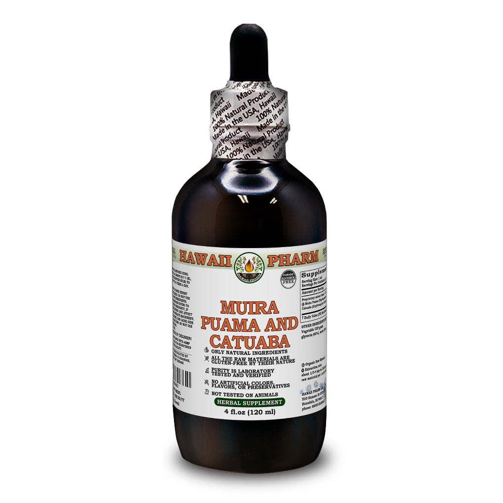 Muira Puama And Catuaba ALCOHOLFREE Liquid Extract Glycerite. Expertly