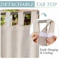 thumbnail image 2 of Polyester Résistant à l'Eau, Tissu Texturé Riche Rideaux Intérieur/extérieur Autocollants Détachables Mélange de Lin Imperméable pour Patio Porche Terrasse Piscine Naturel, Ensemble de 2, 2 of 5