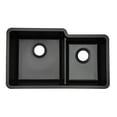 thumbnail image 2 of 32" x 19" Quartz Kitchen Sink, Double Bowl Sink, Drop-in Sink, Undermount Sink, Granite Kitchen Sink, Galaxy Black Kitchen Sink Lexicon Platinum LP-4060-K-SO, 2 of 12