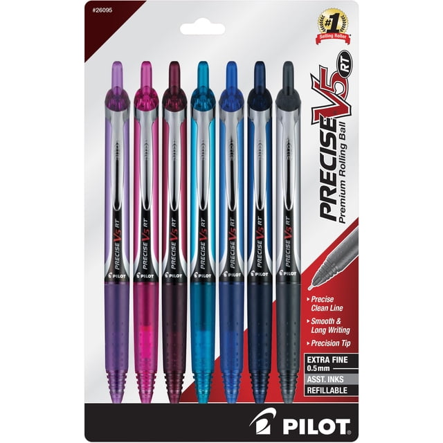 Bolígrafos enrollables PILOT Precise V5 RT de punta extrafina de 0,5 mm