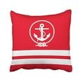 thumbnail image 1 of RYLABLUE Square Throw Pillow Covers Elegan Nautical Anchor And Stripes Pattern Pillowcases Polyester 18 X 18 Inch With Hidden Zipper Home Sofa Cushion Decorative Pillowcase, 1 of 1
