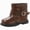 A18-Brown, variant on Short Boots for Girls Toddler Fall Winter Boots for Children Daily Outdoor Wear