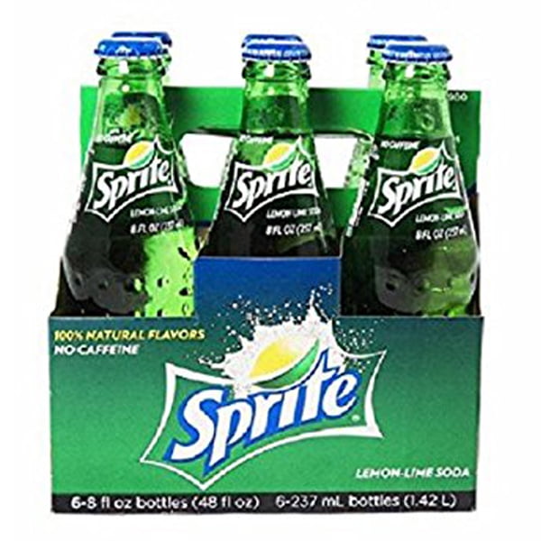 Sprite 8 oz Glass Bottles Pack of 6