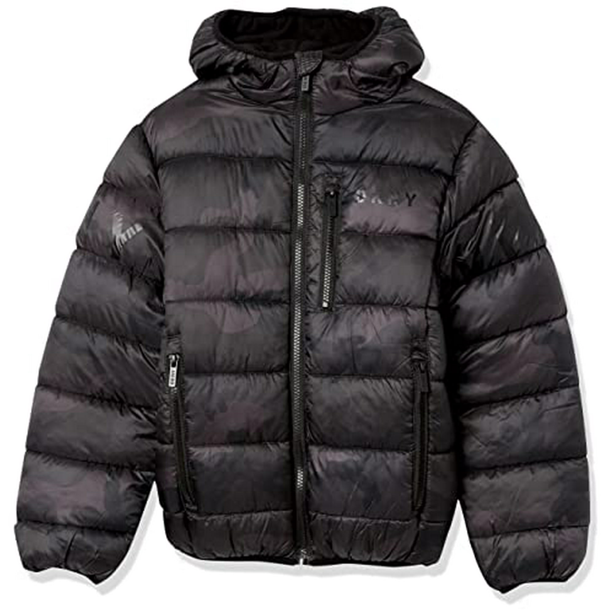 Black camo puffer jacket best sale