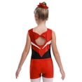 thumbnail image 2 of Haitryli Gymnastics Leotard for Girls Shiny Rhinestones Ballet Dance Unitard with Shorts Hair Band Set Burgundy 10, 2 of 7