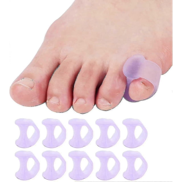 10 Pack Little Toe Splint, Gel Toe Separator, Little Toe Straightener Hammer Toe
